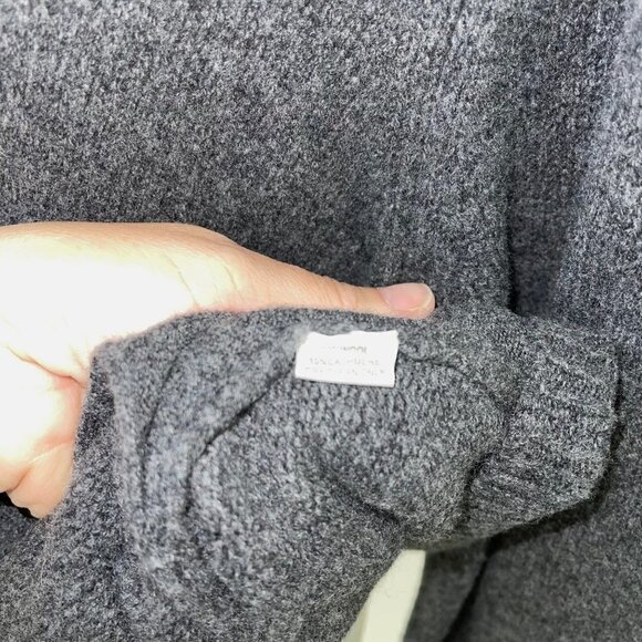 Sea Bleu Double Breasted Wool Cashmere Sweater Womens Size Large L Pockets Gray - Picture 6 of 11